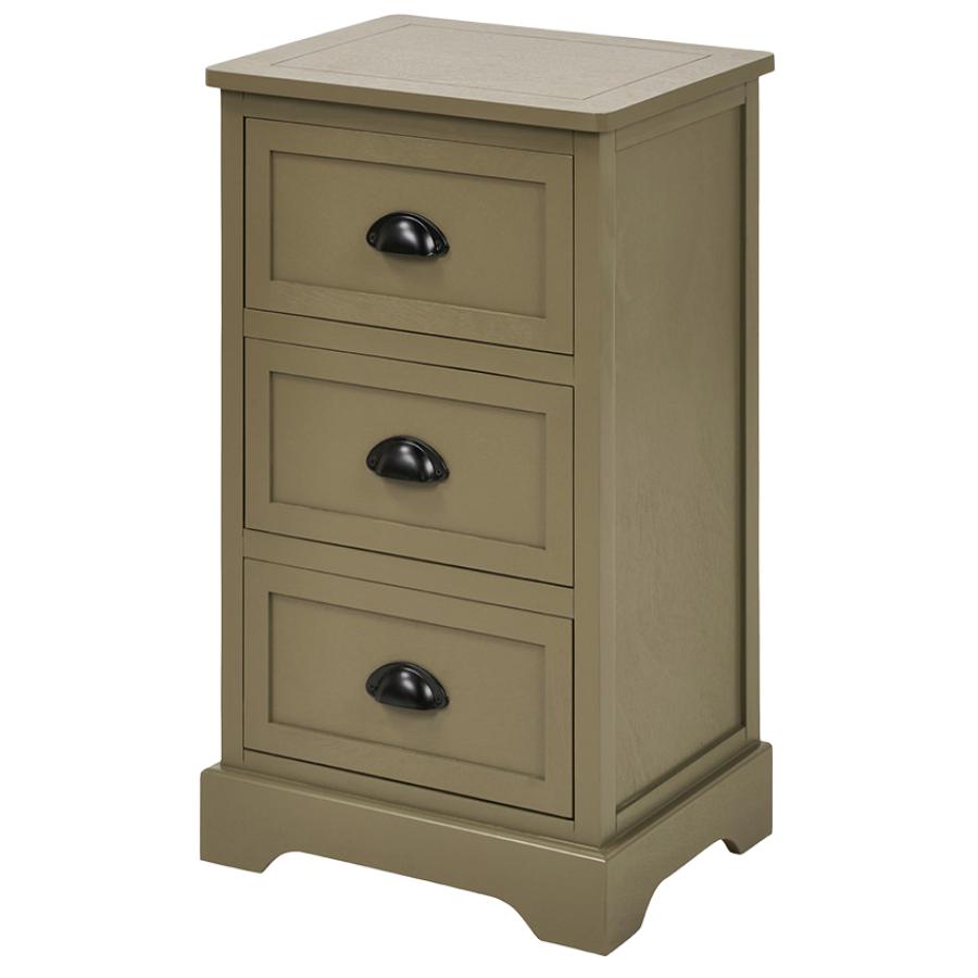 Hawthorne Olive Green 3 Drawer Chest